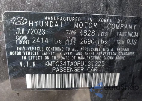 2023 Genesis G70 2.0T Awd из США, поврежденный, VIN KMTG34TA0PU131225